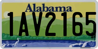 AL license plate 1AV2165