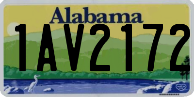 AL license plate 1AV2172