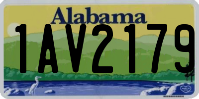 AL license plate 1AV2179