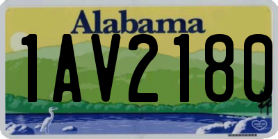 AL license plate 1AV2180