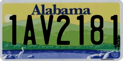 AL license plate 1AV2181