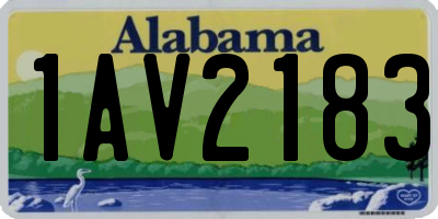 AL license plate 1AV2183