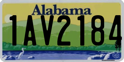 AL license plate 1AV2184