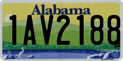 AL license plate 1AV2188