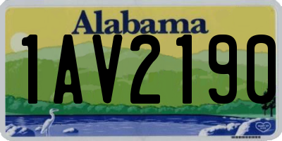 AL license plate 1AV2190