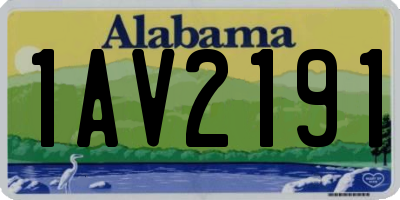 AL license plate 1AV2191