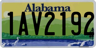 AL license plate 1AV2192
