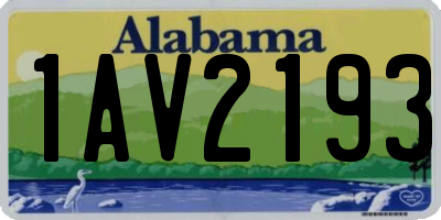 AL license plate 1AV2193