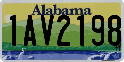 AL license plate 1AV2198