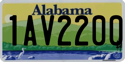 AL license plate 1AV2200