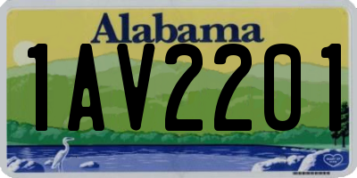 AL license plate 1AV2201