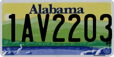 AL license plate 1AV2203