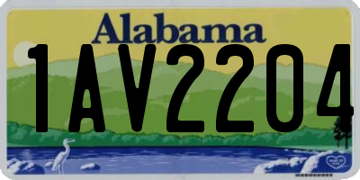 AL license plate 1AV2204