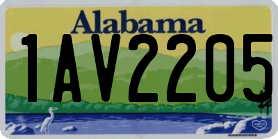 AL license plate 1AV2205