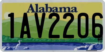 AL license plate 1AV2206