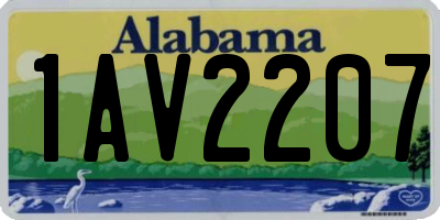 AL license plate 1AV2207