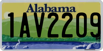 AL license plate 1AV2209