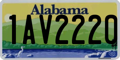 AL license plate 1AV2220