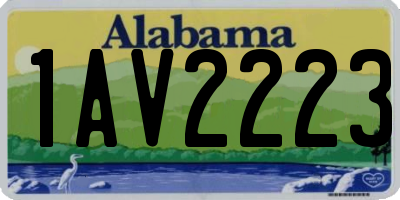 AL license plate 1AV2223