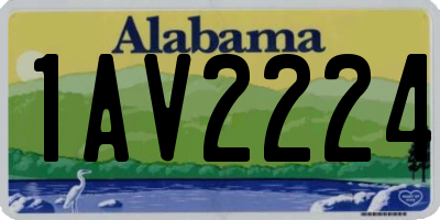 AL license plate 1AV2224