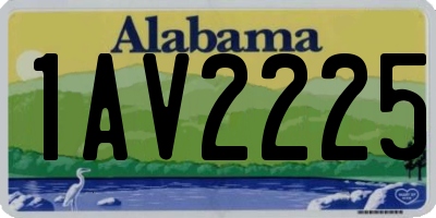 AL license plate 1AV2225