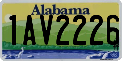 AL license plate 1AV2226