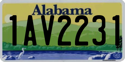 AL license plate 1AV2231