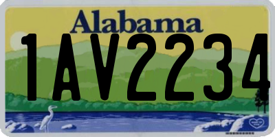 AL license plate 1AV2234