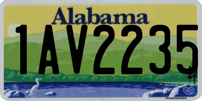 AL license plate 1AV2235