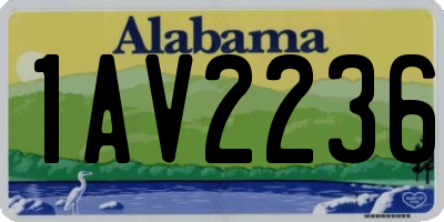 AL license plate 1AV2236