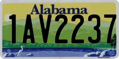 AL license plate 1AV2237