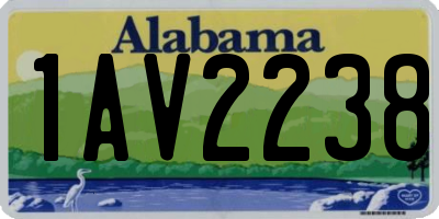 AL license plate 1AV2238