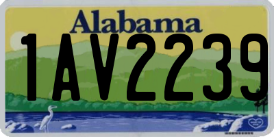 AL license plate 1AV2239