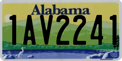 AL license plate 1AV2241