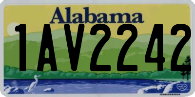 AL license plate 1AV2242
