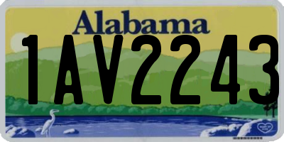 AL license plate 1AV2243