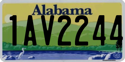 AL license plate 1AV2244