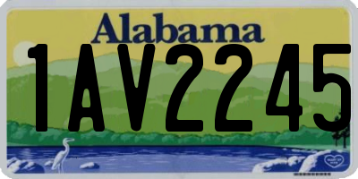 AL license plate 1AV2245