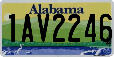 AL license plate 1AV2246