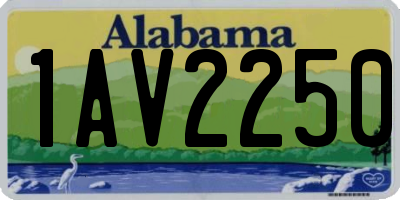AL license plate 1AV2250