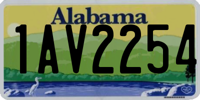 AL license plate 1AV2254