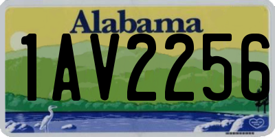 AL license plate 1AV2256