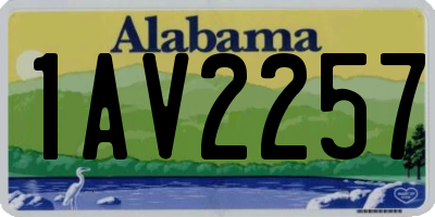 AL license plate 1AV2257