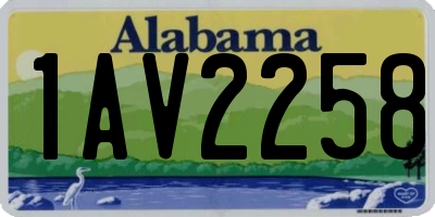 AL license plate 1AV2258