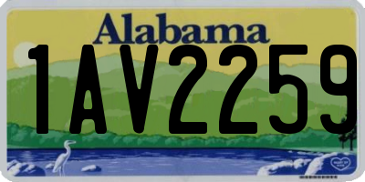 AL license plate 1AV2259