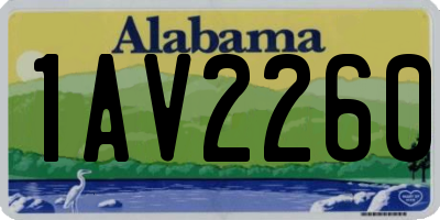 AL license plate 1AV2260