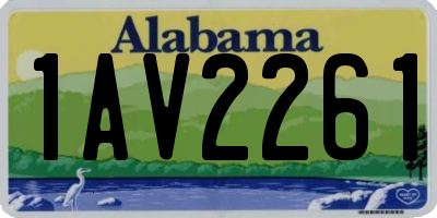 AL license plate 1AV2261