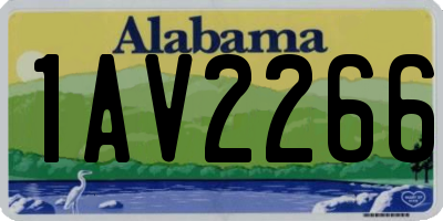 AL license plate 1AV2266