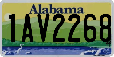 AL license plate 1AV2268