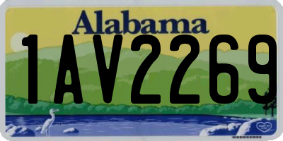 AL license plate 1AV2269